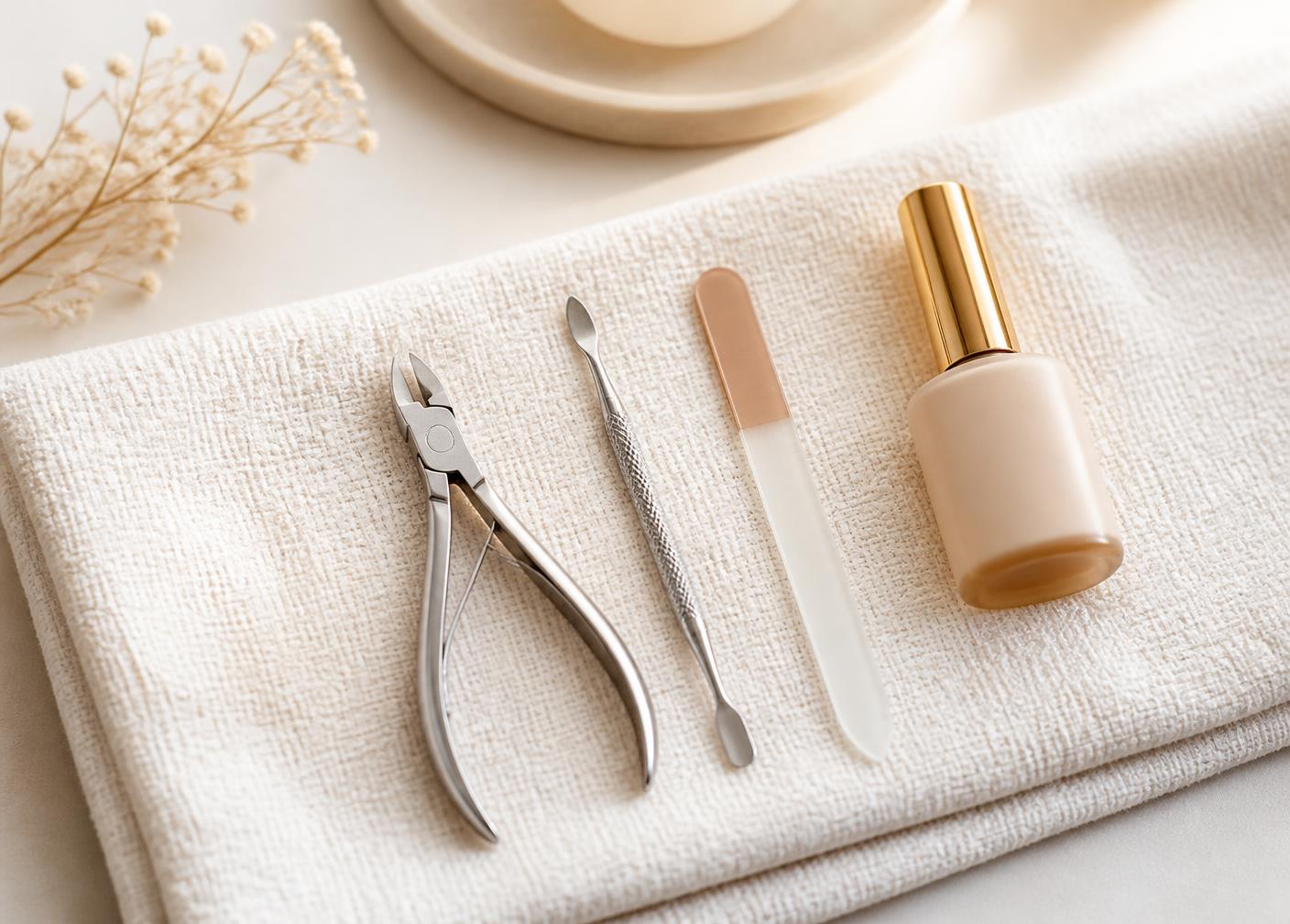 Professionelle Maniküre-Instrumente und Nagelpflegeprodukte